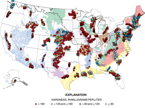 hard water map